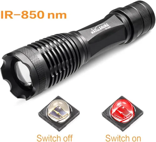 Vista 2 de linterna de la visión nocturna del iluminador del IR 850nm, iluminador infrarrojo para el dispositivo de la cámara
