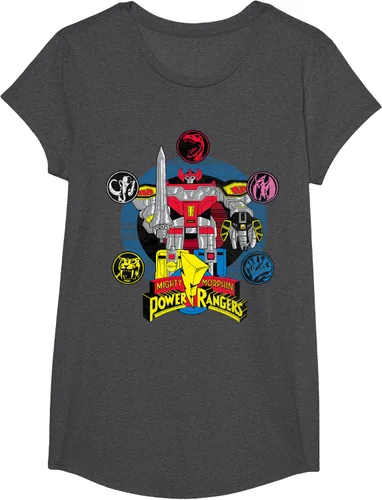 Vista 36 de Power Rangers Camiseta Megazord Asfalto