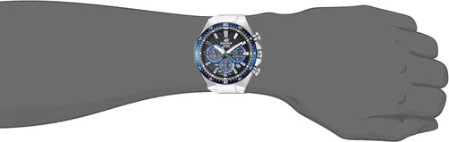 Vista 2 de Casio EQS-800CDB-1BVCF Edifice Reloj de cuarzo plateado con pantalla analógica para hombre, PlataNegro, Reloj de cuarzo