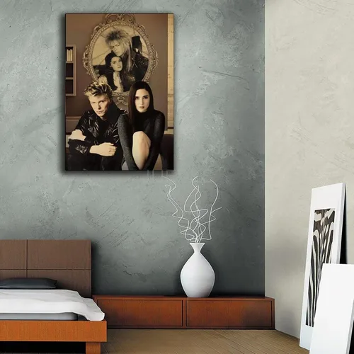 Vista 5 de Póster de la película de fantasía Laberinto de los años 80, Bowie, David y Jennifer Connelly Pintura decorativa, lienzo de arte de pared, póster