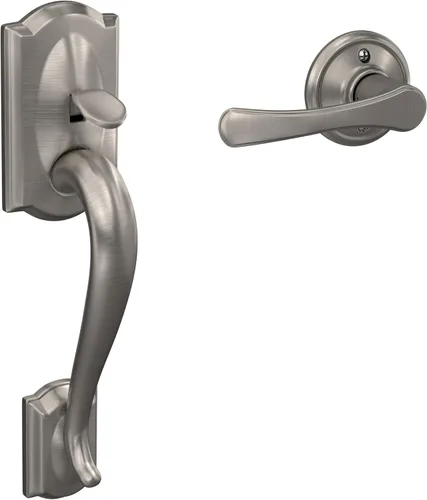 Vista 7 de SCHLAGE FE285 CAM 716 VLA - Juego de manijas para puerta de entrada, con manija Avila y tirador exterior con agarre por abajo, bronce envejecido