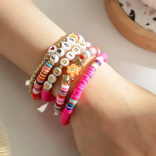 Vista 5 de Taylor Concert Outfit Merch Swift - Pulseras de amistad Eras Tour 1989 Swiftie Anti-héroe Fearless Midnight pulseras para mujeres y niñas