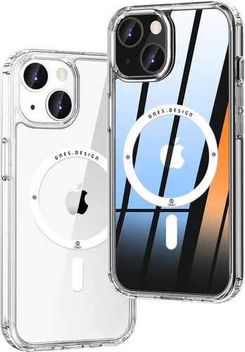 Vista 11 de ONES Funda delgada transparente para iPhone 8 Plus/7 Plus, PC + TPU híbrido, protección contra caídas de grado militar [antiamarillamiento], funda