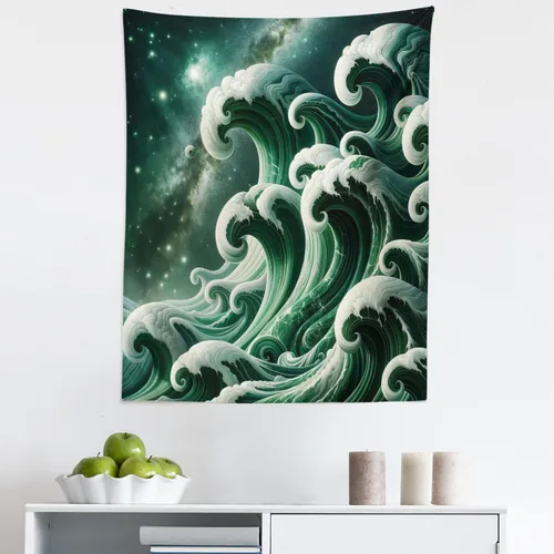 Vista 210 de Ambesonne Tapiz de arte afro, hombre negro fuerte con una corona de trazos impresión de pintura moderna, decoración de tela para colgar en la pared