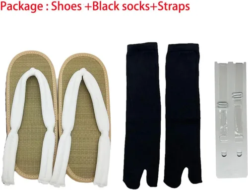 Vista 2 de GDAMSTO Zuecos de cosplay de anime con calcetines, zapatos, accesorios de disfraz