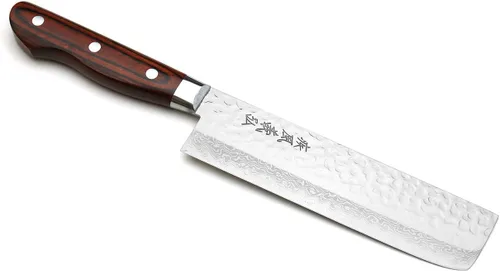 Vista 10 de Yoshihiro VG10 Cuchillo de utilidad para pelar de acero inoxidable de Damasco martillado de 16 capas (3.2" (80mm))