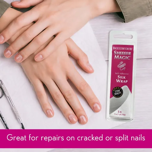 Vista 7 de Backscratchers Sheeeer Magic Silk Wrap - Herramienta de manicura autoadhesiva para arte de uñas, extensión de uñas de bricolaje, 2