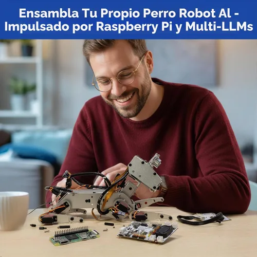 Vista 9 de SunFounder Kit de robot AI con Raspberry Pi Zero 2 W+tarjeta TF 32G, ChatGPT-4o habilitado con comando de voz y reconocimiento de video, control