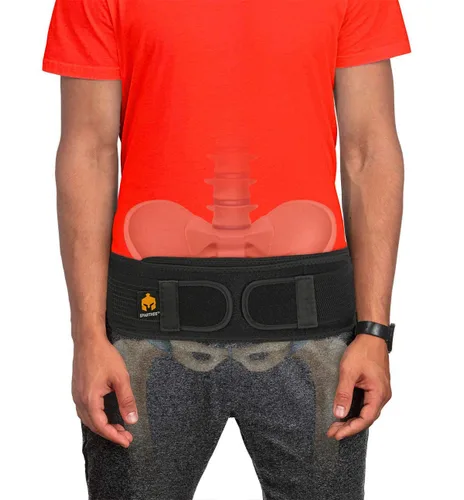 Vista 2 de Sparthos Sacroilíaco Si Cinturón De Cadera [Talla XL/XXL - Negro] x Soporte De Cadera [Pierna Izquierda]