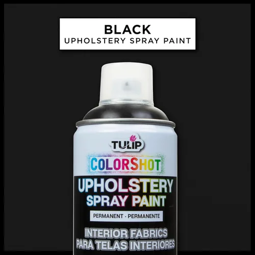 Vista 5 de TULIP ColorShot - Pintura en aerosol de tela para tapicería, pintura de tela permanente para muebles, 8 onzas, negro