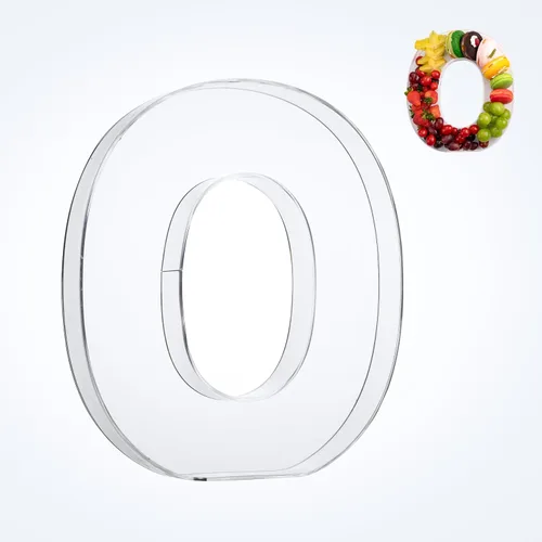 Vista 20 de Bandeja de 11" de Acrílico con Letras y Números – Bandeja Reutilizable y Rellenable para Aperitivos de Charcutería, Caja de Servir Postres