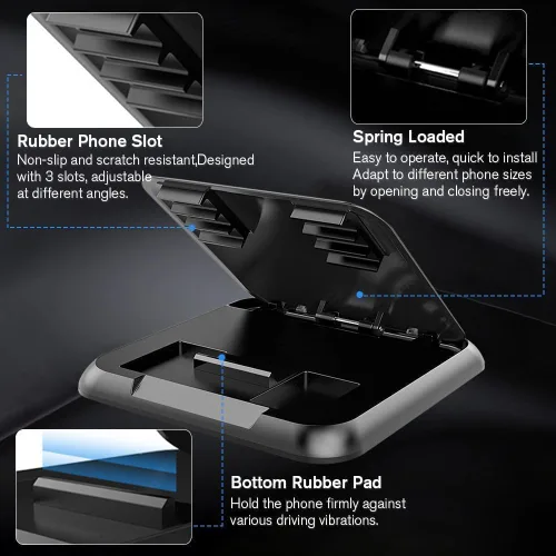 Vista 5 de Soporte universal para teléfono y tablero de instrumentos – Almohadilla antideslizante para iPhone, Samsung, Android y todos los teléfonos