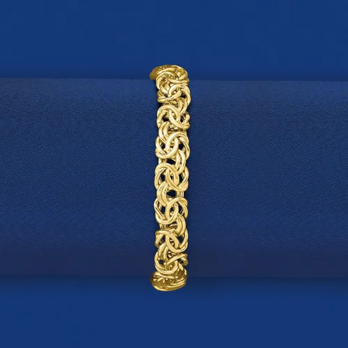 Vista 3 de Ross-Simons 14kt Yellow Gold Byzantine Bracelet