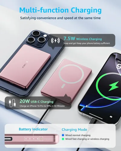 Vista 4 de Banco de energía "Air" para MagSafe 5000mAh Ultra Slim cargador