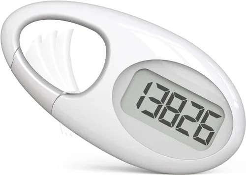 Vista 10 de Contador de pasos 3D simple, podómetro para caminar, rastreador de pasos con cordón para el cuello/mosquetón para hombres, mujeres, adolescentes