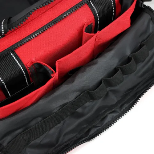 Vista 9 de Lightning X Bolsa modular grande para EMT de primeros auxilios de trauma para médicos de emergencia intermediarios Rojo