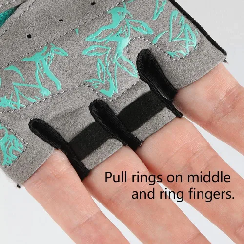 Vista 3 de DuShow Guantes de ciclismo para mujer, guantes acolchados de gel de medio dedo para mujer, ciclismo, montaña, carretera, bicicleta, sin dedos