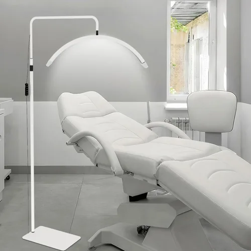 Vista 10 de Hi_friend Lámpara de media luna portátil de 23 pulgadas, luz de pestañas para esteticistas, lámpara LED de piso arqueada brillante para extensiones