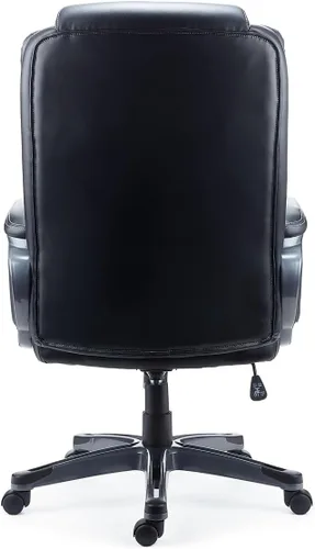 Vista 4 de Staples Mcallum Silla ergonómica de oficina ejecutiva y gerente, silla giratoria de escritorio con ruedas, altura ajustable, cuero regenerado