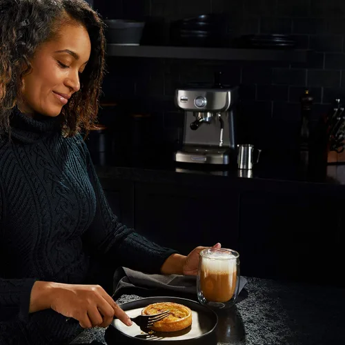Vista 7 de Calphalon BVCLECMP1 Temp iQ - Máquina de café expreso con varita de vapor, acero inoxidable