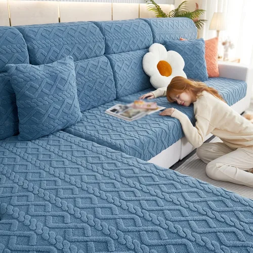 Vista 3 de Funda de almohada universal para sofá, 18 x 18 pulgadas, fundas de almohada resistentes al desgaste, funda de almohada elástica gruesa para sofá