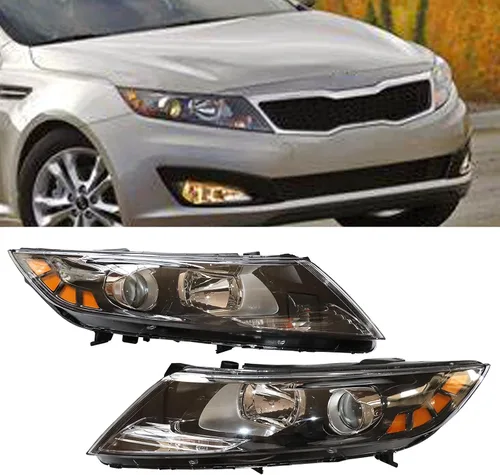 Vista 3 de Faro halógeno para Kia Optima 2011 2012 2013 montaje de faro delantero carcasa cromada + lente transparente faros delanteros de repuesto