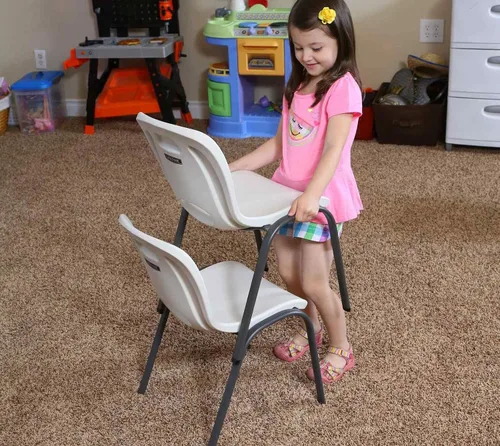 Vista 3 de LIFETIME 80383 Silla apilable para niños, almendra