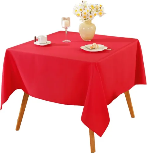 Vista 10 de Paquete de 2 Manteles Redondos de 120 Pulgadas de Carbón, Mantel de Poliéster Lavable para Uso en el Hogar, Fiestas, Bodas o Restaurantes. Gris
