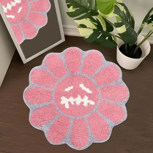 Vista 16 de Trippy Alfombra de Cara Feliz Alfombras Geniales Tufted de Secado Rápido Tapetes de Baño para Baño Antideslizantes Tapete de Baño Absorbente de Agua