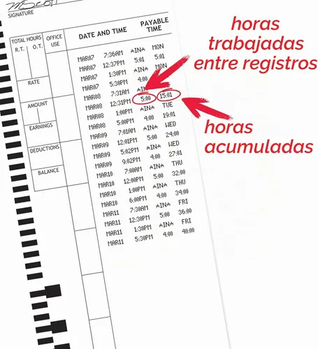 Vista 3 de Pyramid Time Systems 44100 - Tarjetas de reloj de tiempo con código de barras (100 unidades)