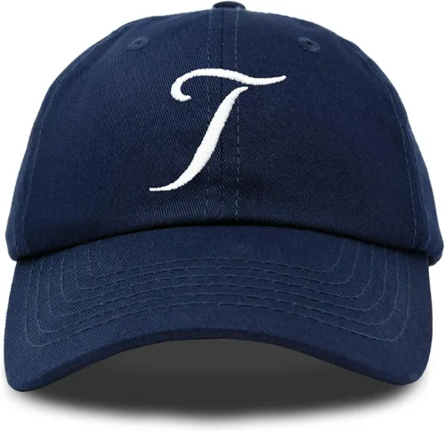 Vista 19 de DALIX Gorra de béisbol con letra T para mujer, con monograma y bordado cursivo Beige
