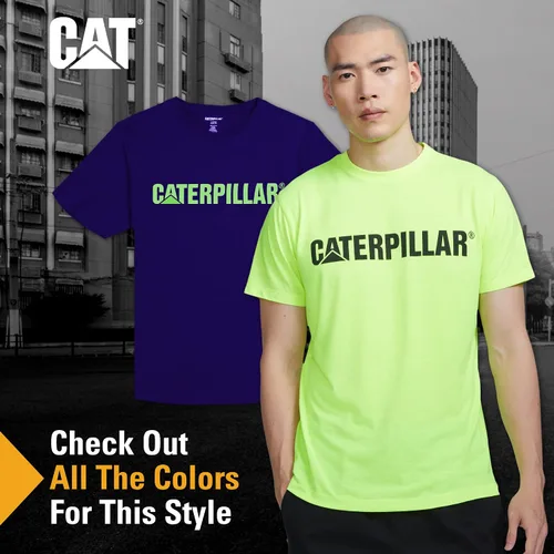 Vista 5 de Cat erpillar - Camiseta de manga corta para hombre, cuello redondo, corte ajustado