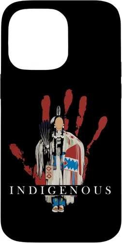 Vista 21 de Funda para iPhone 17 con diseño de sangre india de mano roja indígena nativa americana