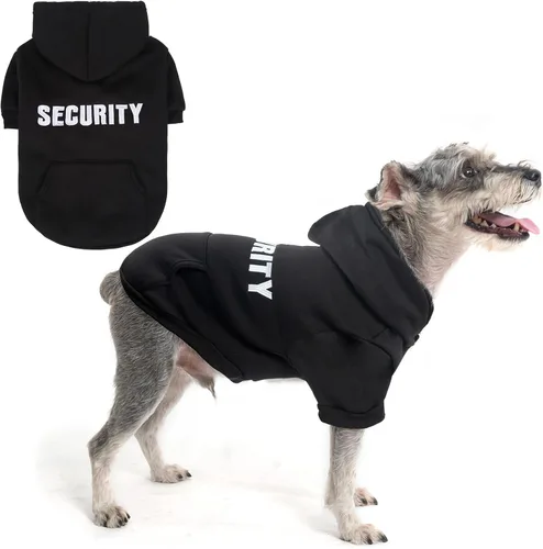 Vista 36 de SCENEREAL Sudaderas con capucha de seguridad para perros de tamaño pequeño, mediano y grande, ropa de felpa cepillada con gorro, abrigo de algodón
