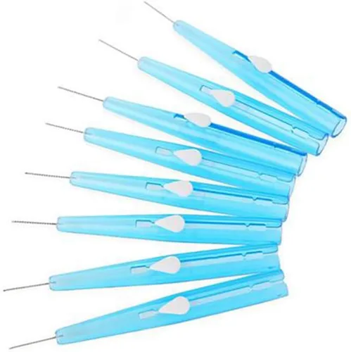 Vista 8 de Cepillo interdental Push-Pull 0.7 MM Dental Pick Limpiadores interdentales Alambre de ortodoncia Palillo de dientes Cepillo de dientes Cuidado Oral