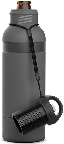 Vista 7 de BottleKeeper X - Botella aislada al vacío de doble pared con un abrebotellas integrado en la tapa atada – Cuello largo de 12 onzas – Protege