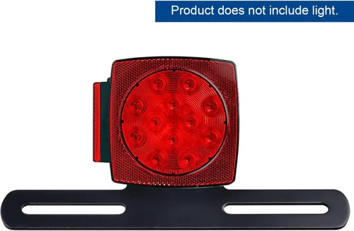 Vista 6 de Soporte para placa de matrícula, soporte de luz Dannisly para matrícula, universal para remolques, camiones, automóviles, negro