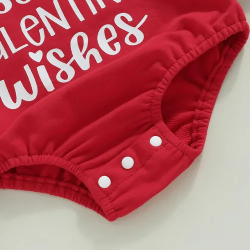 Vista 21 de Enterizo de manga larga con estampado de letras para bebés, niñas y niños