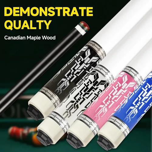 Vista 5 de HomeSeason Fiberglass Pool Cue 58" Professional Pool Stick 12.7mm 4-Layer Tip Low Deflection Cue Stick, 3 * 8/8Joint Pin, Ultra-Smooth, Billiard Cue