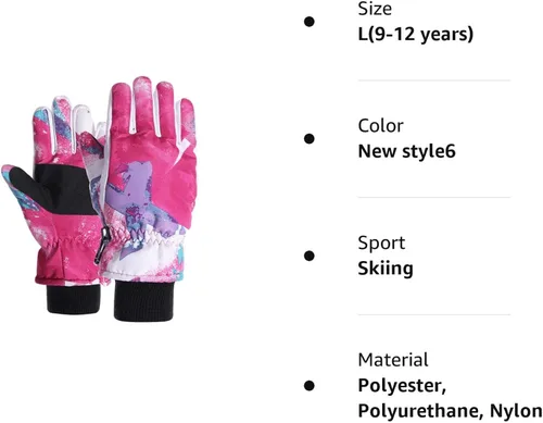 Vista 7 de EVBEA Guantes de nieve para hombre y mujer, impermeables, cálidos, térmicos, para esquí, snowboard