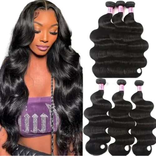 Vista 35 de UNICE - 3 extensiones de cabello humano ondulado marrón castaño ombre, brasileño, remy, 8, 10, 10 pulgadas, extensiones de cabello humano ondulado