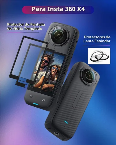 Vista 2 de JZW-Shop Protector de lente X4 con 2 protectores de pantalla para Insta 360