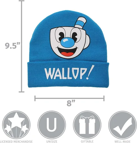 Vista 6 de elope Mugman - Sombrero de invierno de punto con puños doblados