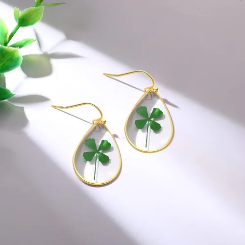 Vista 26 de Forget-Me-Not and Queen Anne's Lace Pressed Wildflower Earrings Pressed Flower Earrings Handmade Drop and Dangle Earrings Gift for Woman