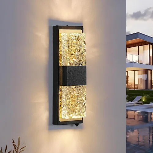 Vista 15 de Luz de pared inteligente para exteriores, RGB, App y Alexa, dorado
