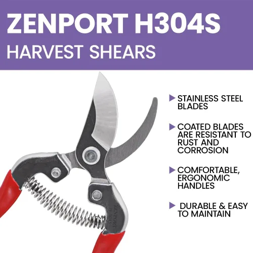 Vista 4 de Zenport H304S Bypass Action Harvest y Utility Shear, acero inoxidable