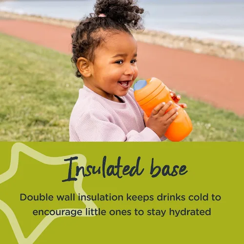 Vista 5 de Tommee Tippee Botella Sippee Aislada Superstar, 12m+, 9oz, Paquete de 3, Botella de Entrenamiento para Niños Pequeños sin Derrames, a Prueba