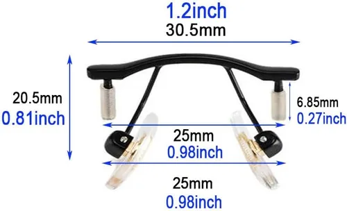 Vista 3 de Gafas sin montura Puente de nariz Gafas Almohadillas de nariz Piezas Tornillos Destornillador