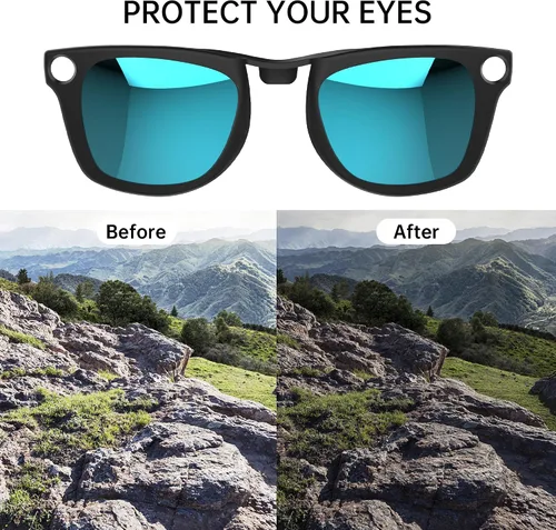 Vista 4 de Polarized Clip-on for Ray-Ban Meta Wayfarer Gen 2/1 Standard 50-22 (Silver)
