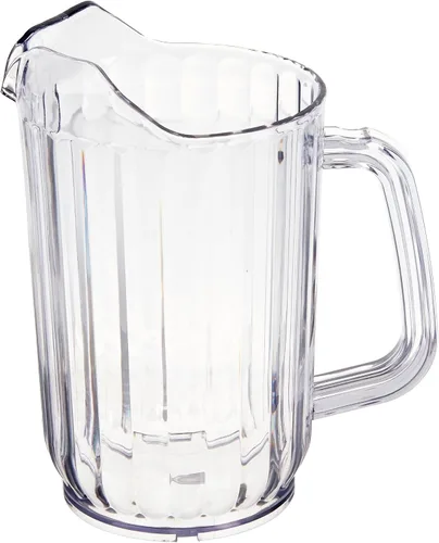 Vista 4 de Winco Jarra de acero inoxidable de 64 oz - Acabado de espejo, protector de hielo Guardahielo, Servicio de restaurante, Ideal para agua, Té helado